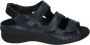 Durea 7409~K~~~~~~~~~~~~~~~~~~~~~~~~ Platte sandalenDames Sandalen Blauw - Thumbnail 3