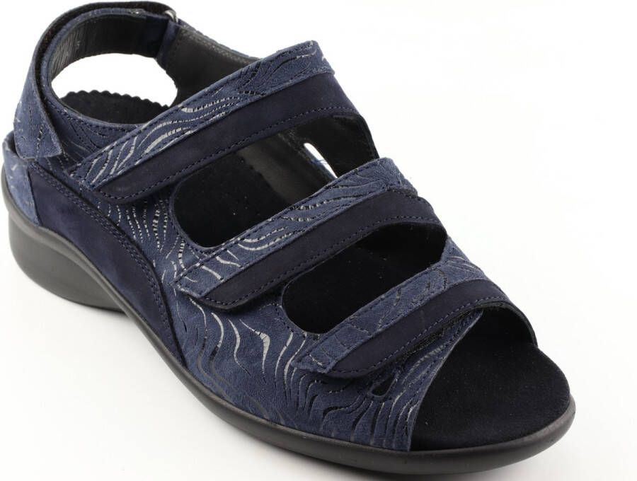 Durea 7409~K~~~~~~~~~~~~~~~~~~~~~~~~ Platte sandalenDames Sandalen Blauw