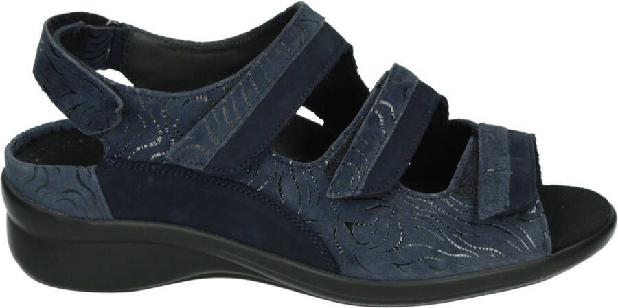 Durea 7409~K~~~~~~~~~~~~~~~~~~~~~~~~ Platte sandalenDames Sandalen Blauw