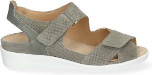 Durea 7410 H Volwassenen Platte sandalen Kleur Groen