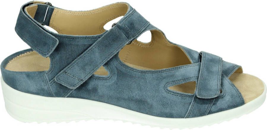 Durea 7419~G~~~~~~~~~~~~~~~~~~~~~~~~ Platte sandalenDames Sandalen Blauw