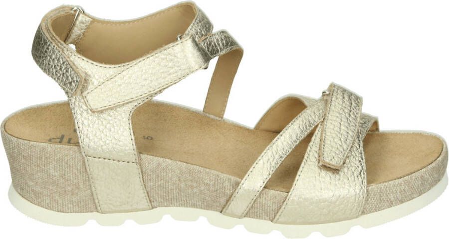 Durea 7421 G Sandalen met hak Metallics