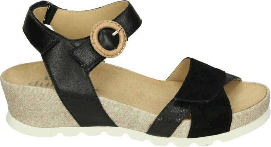Durea 7425~G~~~~~~~~~~~~~~~~~~~~~~~~ Sandalen met hak Zwart
