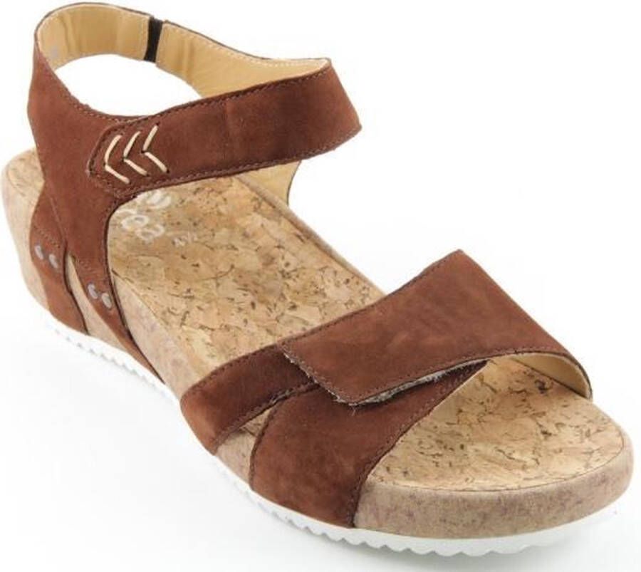 Durea Dames Sandaal 7400-024-9022 Bruin Wijdte G (40.5) - Foto 2