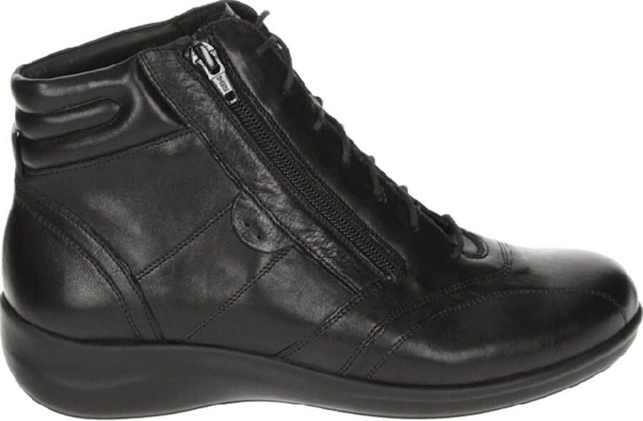 Durea 9605 K Volwassenen VeterlaarzenHoge sneakersDames veterschoenenHalf-hoge schoenen Zwart