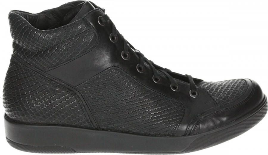 Durea 9626~E~~~~~~~~~~~~~~~~~~~~~~~~ Hoge sneakersVeterlaarzenDames veterschoenenDames sneakersHalf-hoge schoenen Zwart