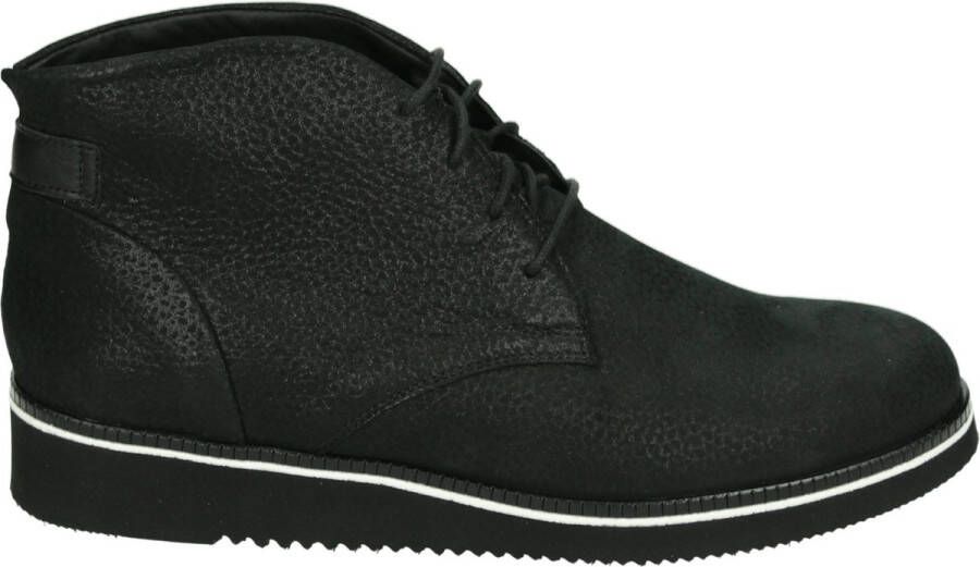 Durea 9654~H~~~~~~~~~~~~~~~~~~~~~~~~ Hoge sneakersVeterlaarzenDames veterschoenenDames sneakersHalf-hoge schoenen Zwart