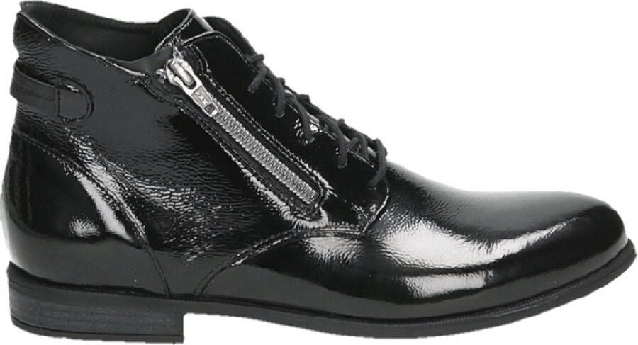 Durea 9697~E~~~~~~~~~~~~~~~~~~~~~~~~ Hoge sneakersVeterlaarzenDames veterschoenenDames sneakersHalf-hoge schoenen Zwart