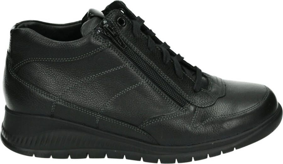 Durea 9721~K~~~~~~~~~~~~~~~~~~~~~~~~ Hoge sneakersVeterlaarzenDames veterschoenenDames sneakersHalf-hoge schoenen Zwart