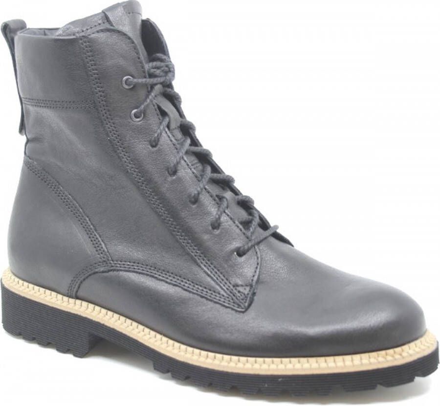 Durea 9722~E~~~~~~~~~~~~~~~~~~~~~~~~ Hoge sneakersVeterlaarzenDames veterschoenenDames sneakersHalf-hoge schoenen Zwart