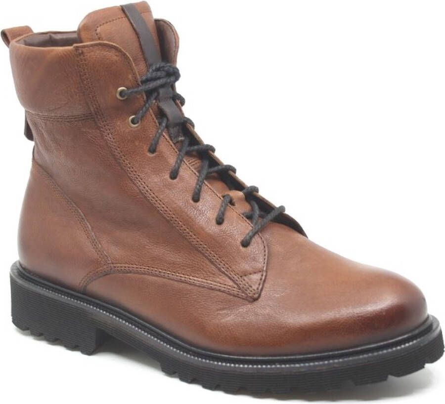 Durea 9722 188 7359 Cognacbruine veterboots wijdte K