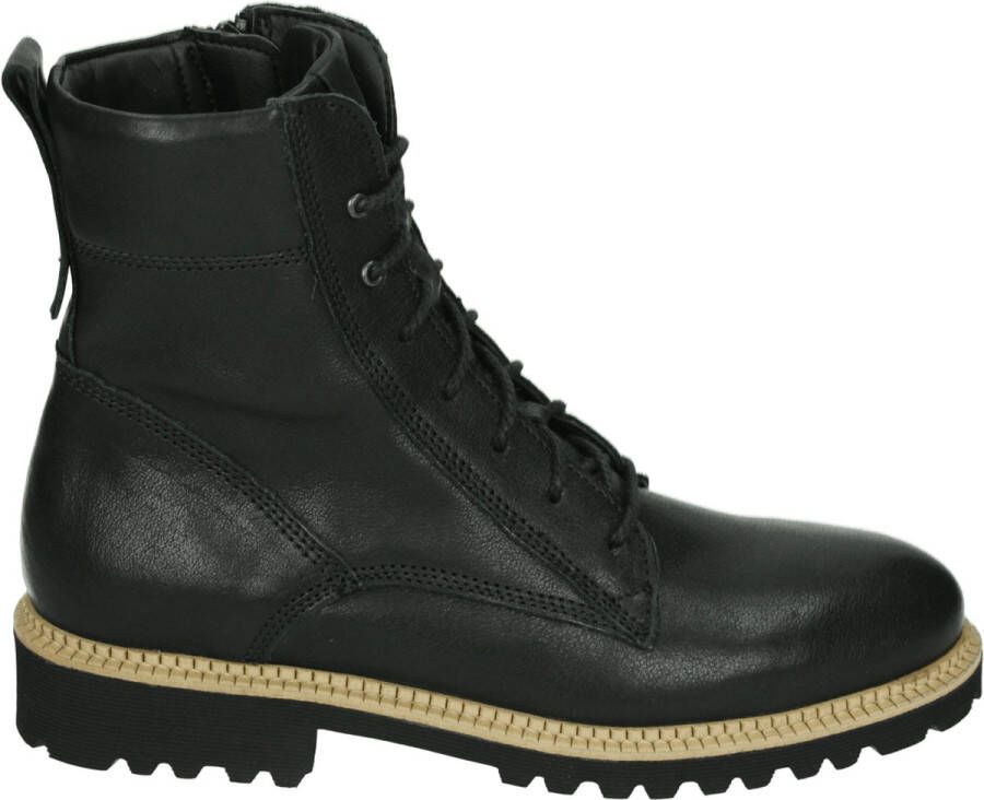 Durea 9722~E~~~~~~~~~~~~~~~~~~~~~~~~ Hoge sneakers Veterlaarzen Dames veterschoenen Dames sneakersHalf-hoge schoenen Zwart