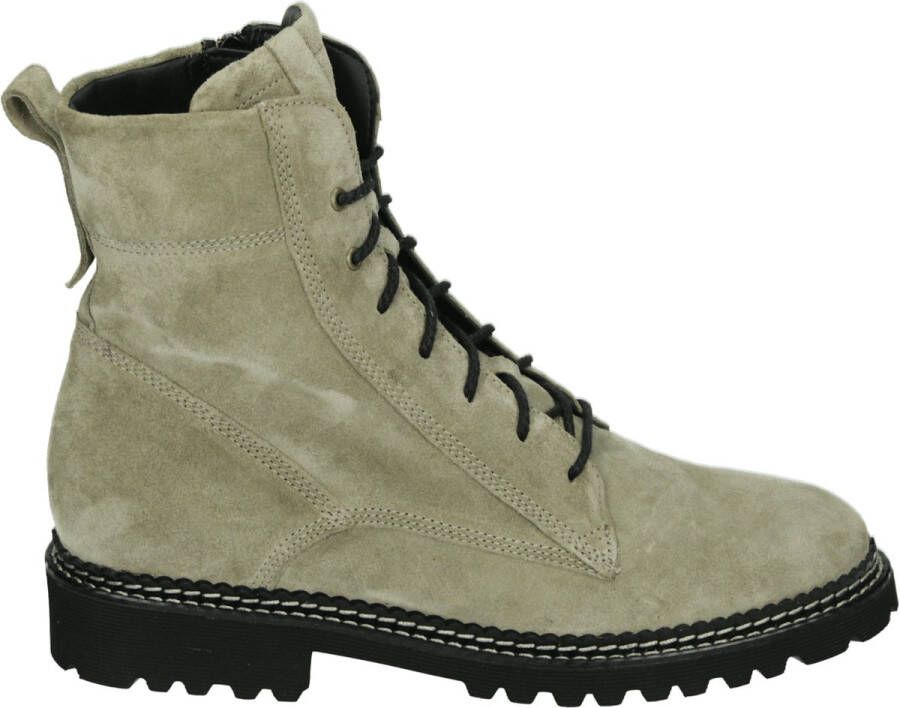 Durea 9722~G~~~~~~~~~~~~~~~~~~~~~~~~ Hoge sneakers Veterlaarzen Dames veterschoenen Dames sneakersHalf-hoge schoenen Taupe
