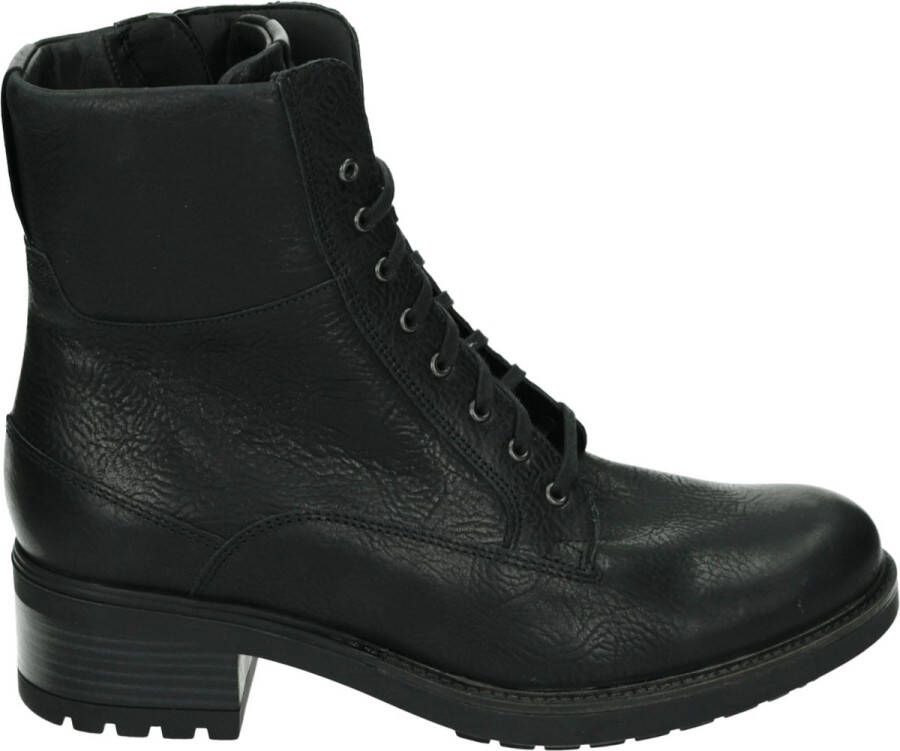Durea 9725~H~~~~~~~~~~~~~~~~~~~~~~~~ Hoge sneakersVeterlaarzenDames veterschoenenDames sneakersHalf-hoge schoenen Zwart