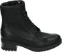Durea 9725~H~~~~~~~~~~~~~~~~~~~~~~~~ Hoge sneakersVeterlaarzenDames veterschoenenDames sneakersHalf-hoge schoenen Zwart - Thumbnail 1