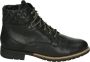 Durea 9731~K~~~~~~~~~~~~~~~~~~~~~~~~ Hoge sneakersVeterlaarzenDames veterschoenenDames sneakersHalf-hoge schoenen Zwart - Thumbnail 1