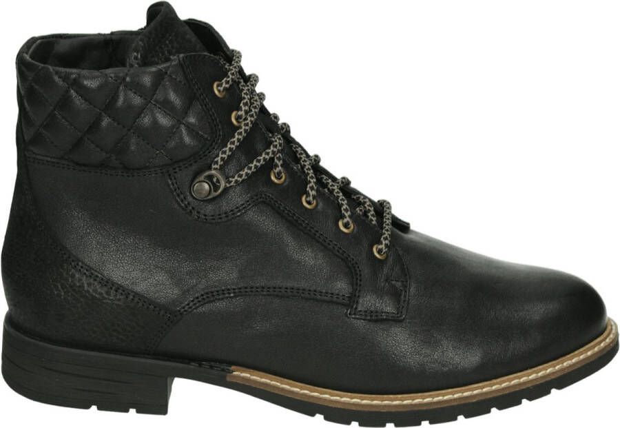 Durea 9731~K~~~~~~~~~~~~~~~~~~~~~~~~ Hoge sneakersVeterlaarzenDames veterschoenenDames sneakersHalf-hoge schoenen Zwart