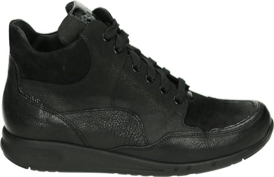 Durea 9735 K Hoge sneakersVeterlaarzenDames veterschoenenDames sneakersHalf-hoge schoenen Zwart