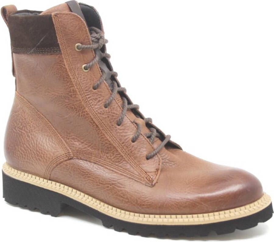 Durea 9741 184 9293 cognacbruine stoere veterboots wijdte G - Foto 1