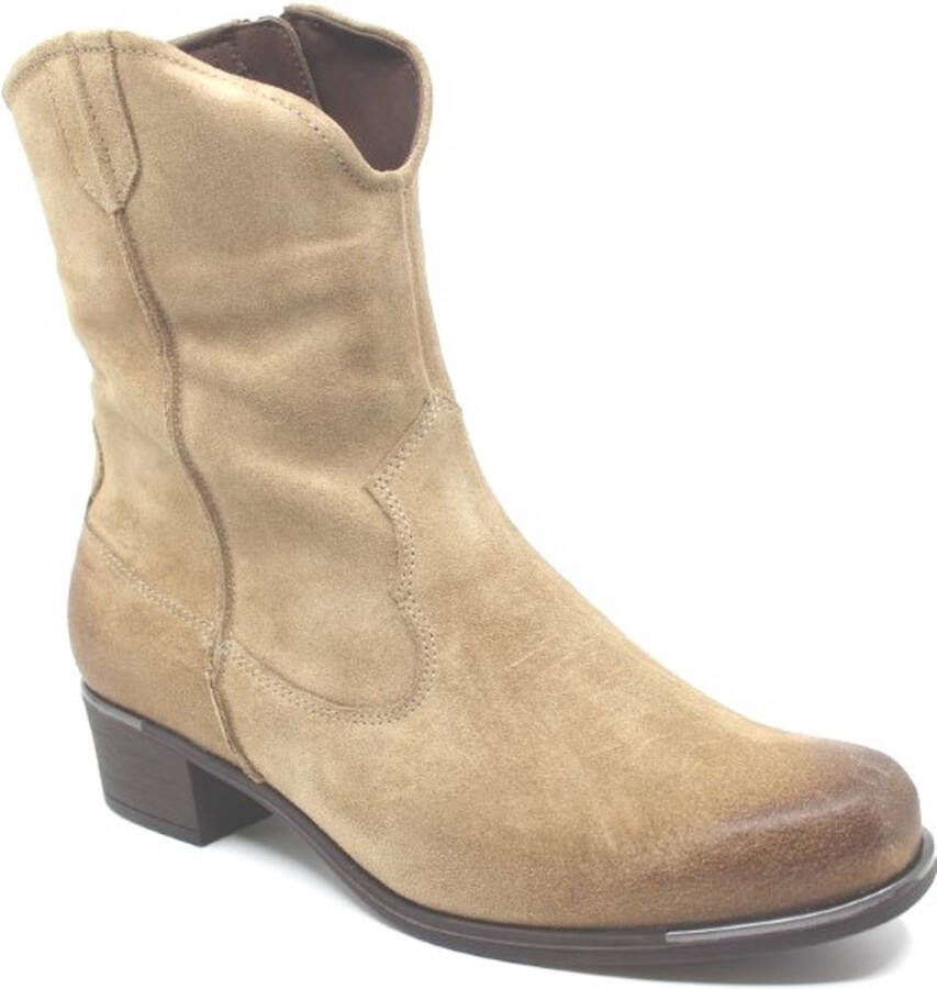 Durea 9753 998 8039 Zand suède westernlook laarzen wijdte K