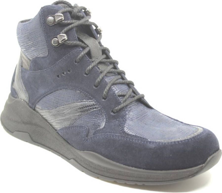 Durea 9755 682 0108 Blauwe halfhoge sneakers wijdte E