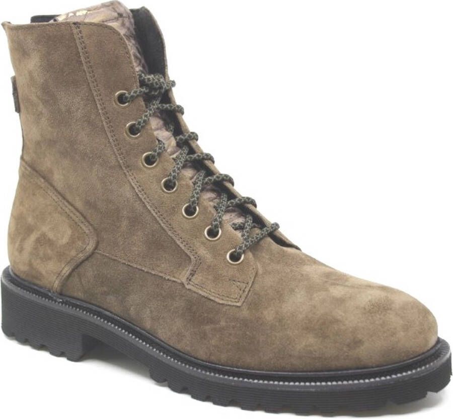 Durea 9769 184 0642 Cognacbruin suède veterboots wijdte G