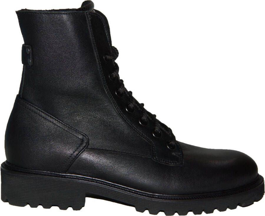 Durea 9769~E~~~~~~~~~~~~~~~~~~~~~~~~ Hoge sneakersVeterlaarzenDames veterschoenenDames sneakersHalf-hoge schoenen Zwart