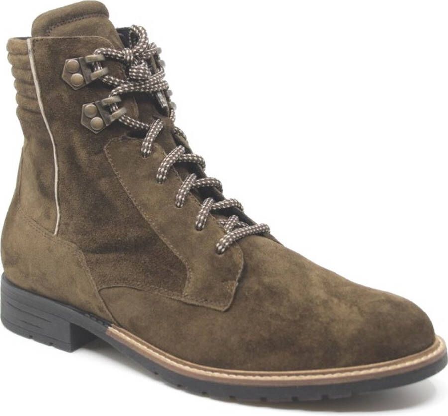 Durea 9776~H~~~~~~~~~~~~~~~~~~~~~~~~ Hoge sneakersVeterlaarzenDames veterschoenenDames sneakersHalf-hoge schoenen Groen