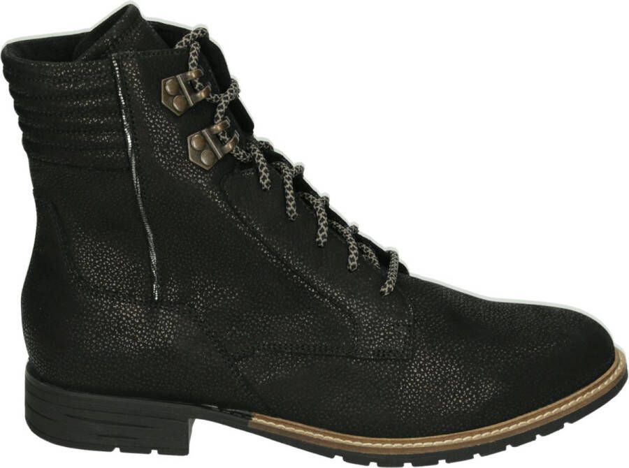 Durea 9776~H~~~~~~~~~~~~~~~~~~~~~~~~ Hoge sneakersDames veterschoenenDames sneakersHalf-hoge schoenenVeterlaarzen Zwart