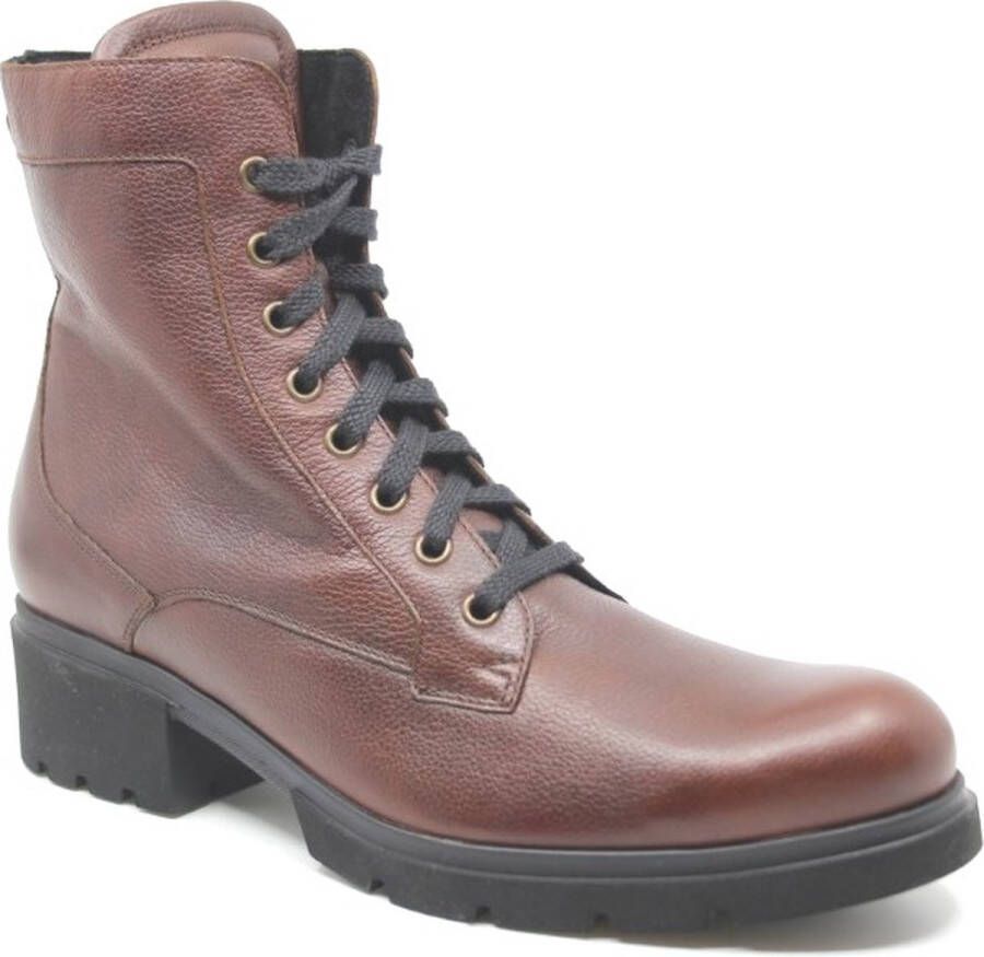 Durea 9785 905 0771 Cognacbruine veterboots wijdte H