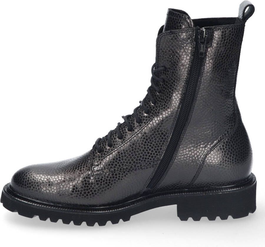 Durea 9801 H Hoge sneakersVeterlaarzenDames veterschoenenDames sneakersHalf-hoge schoenen Zwart