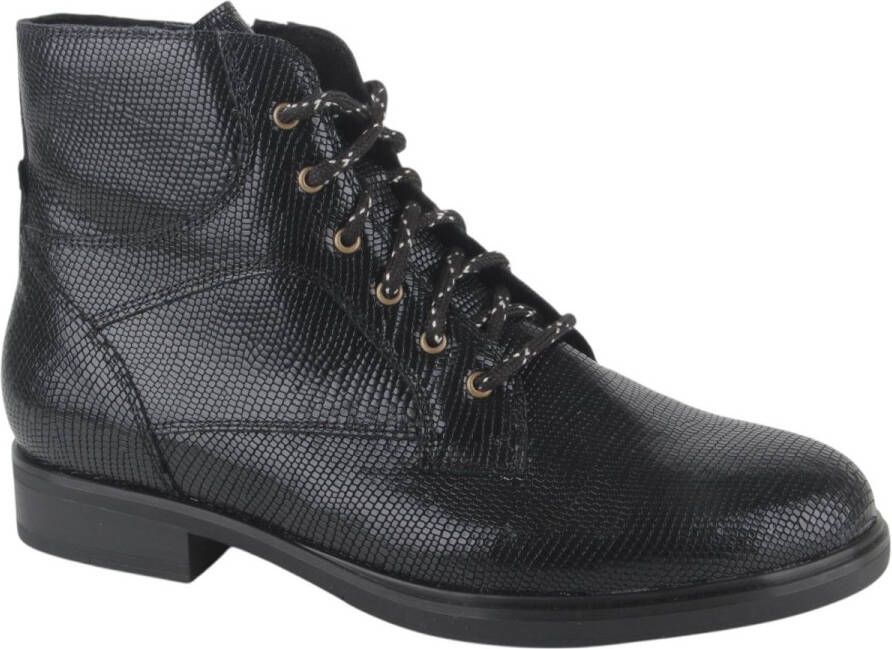 Durea 9832 H Hoge sneakersVeterbootsDames veterschoenenDames sneakersHalf-hoge schoenen Zwart