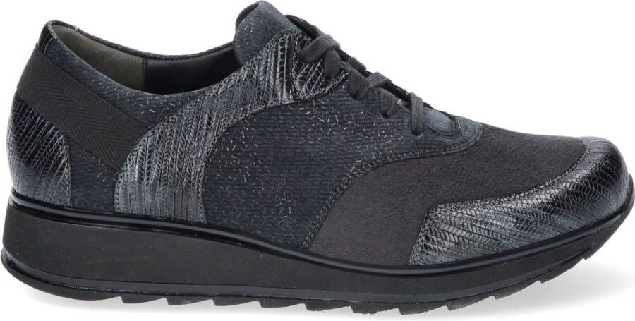 Durea 6225 685 9633 blauwe sneaker met stretch wijdte H