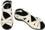 Durea 7258 G Volwassenen Platte sandalen Wit beige - Thumbnail 1
