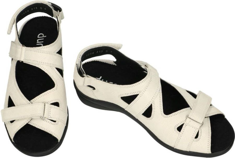 Durea 7258 G Volwassenen Platte sandalen Wit beige