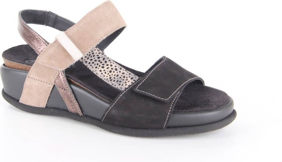 Durea dames sandalen sportief (7) zwart