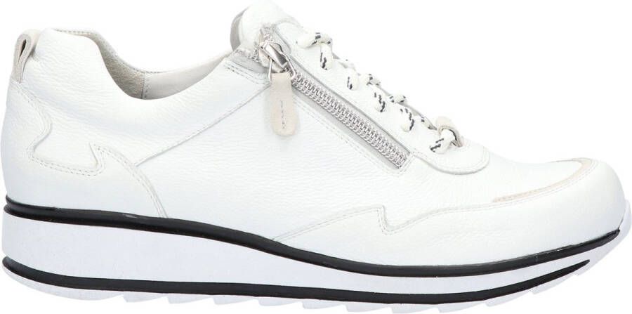 Durea 6246 685 9007 witte sneaker met rits wijdte H