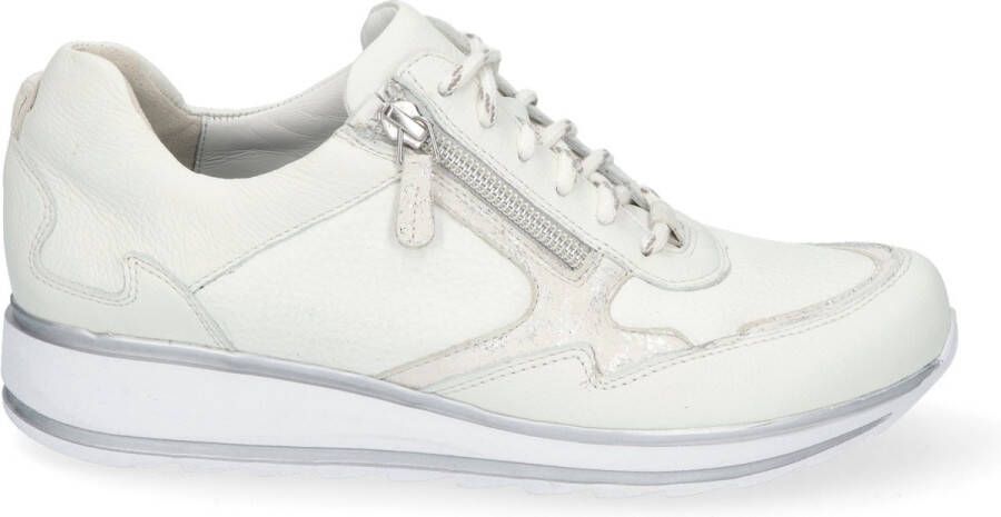 Durea Dames Sneaker 6261-685-0175 Wit Zilver Wijdte H (38.5) - Foto 1