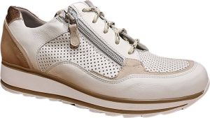 Durea -Dames Sneaker 6262-685-9497 Beige wit Wijdte H ½ ( 40)