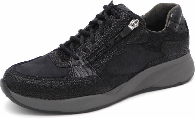 Durea Dames Sneaker 6295-605-127 Zwart Blauw Wijdte H