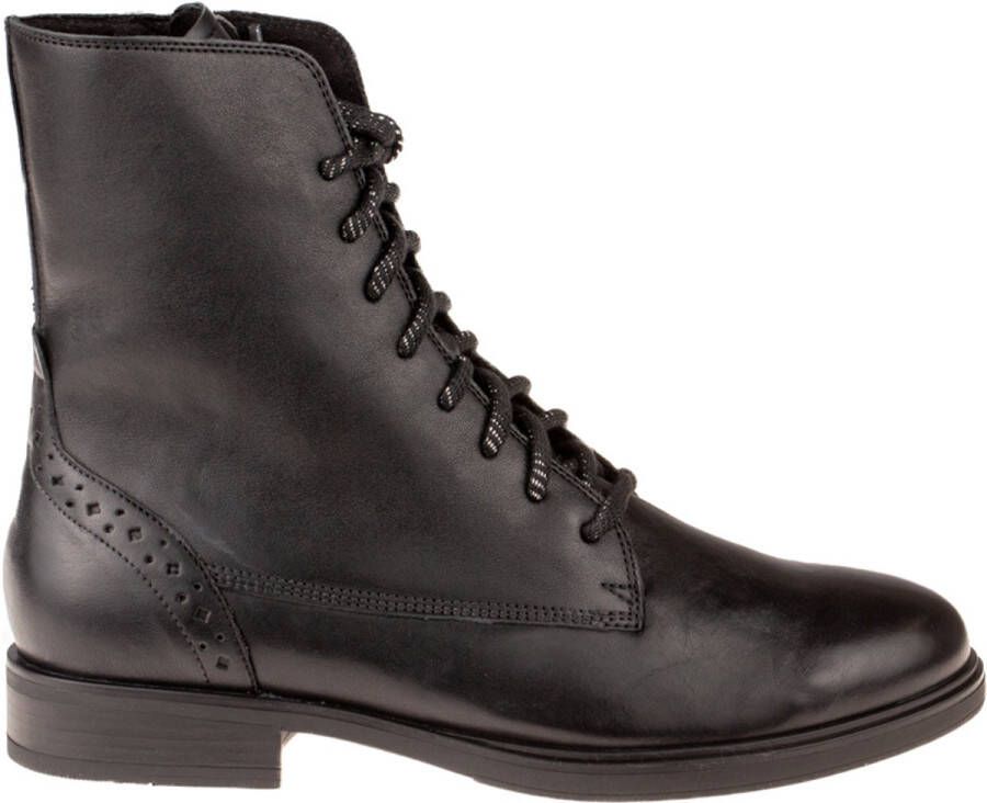Durea Dames Veterboot 9826-835-1898 Zwart Wijdte H (40.5)