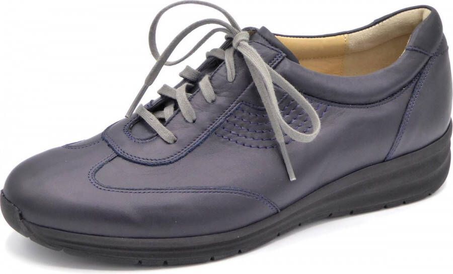 Durea Dames Veterschoen 6127 4008 Donkerblauw Wijdte G