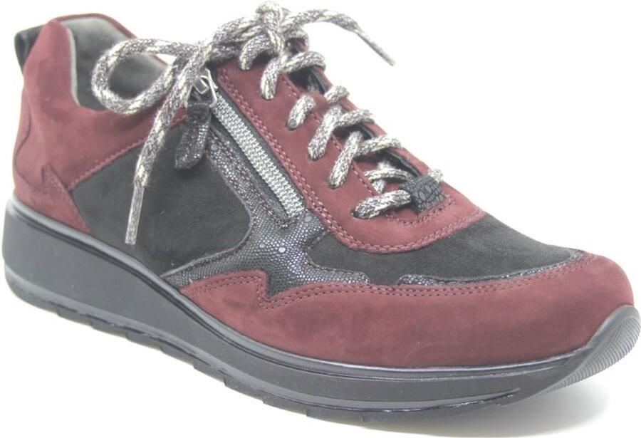 Durea 6261 685 0619 Bordo combi sneaker wijdte H