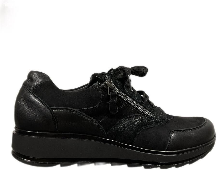 Durea 6279 682 1141 Black E-wijdte Veterschoenen