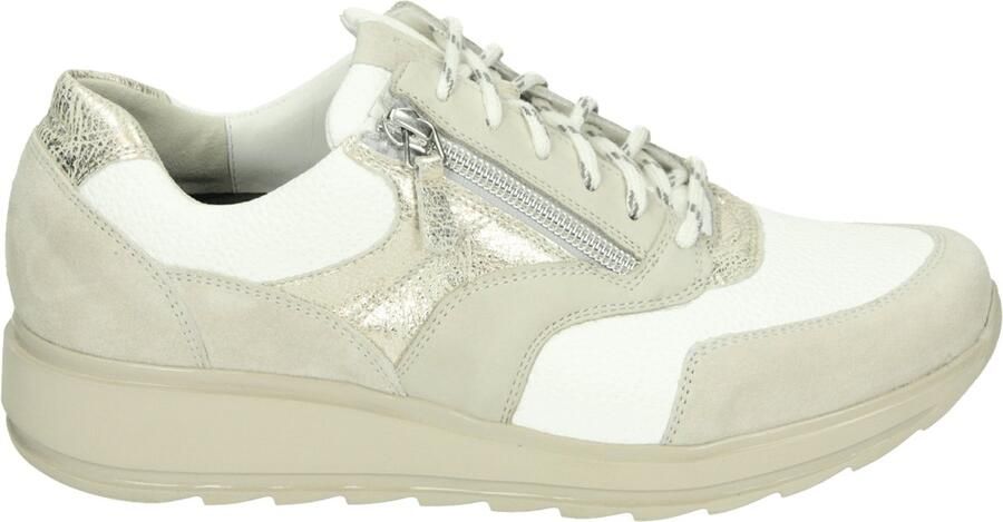 Durea Dames Sneaker 6279-685-1615 Beige Wit Wijdte H (38.5) - Foto 4