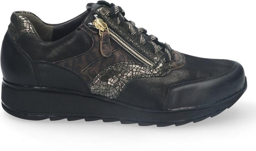 Durea 6279.685.2207 Zwarte sneaker met stretch