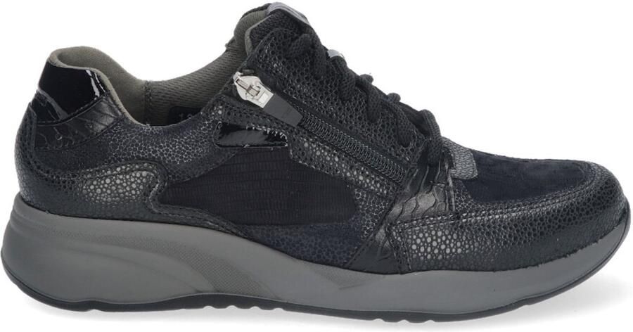 Durea 6295~H~~~~~~~~~~~~~~~~~~~~~~~~ Lage sneakersDames sneakers Zwart