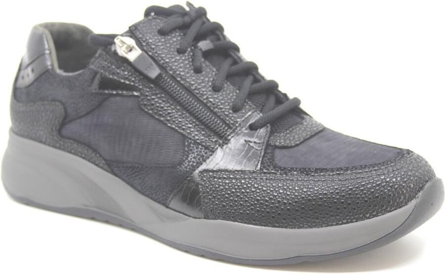 Durea 6295~H~~~~~~~~~~~~~~~~~~~~~~~~ Lage sneakersDames sneakers Zwart - Foto 2