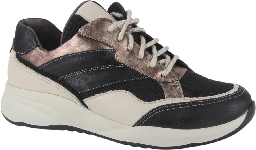 Durea 6308.608.1739-K dames veterschoenen sportief (6) zwart