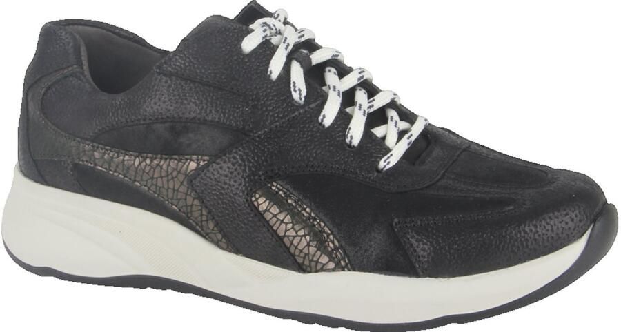 Durea 6316.605.2261-H dames veterschoenen sportief (8) zwart